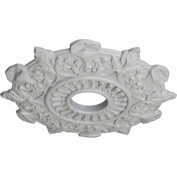 Preston Ceiling Medallion (Fits Canopies Up To 4), Hand-Painted Frost, 17 1/2OD X 4ID X 1P